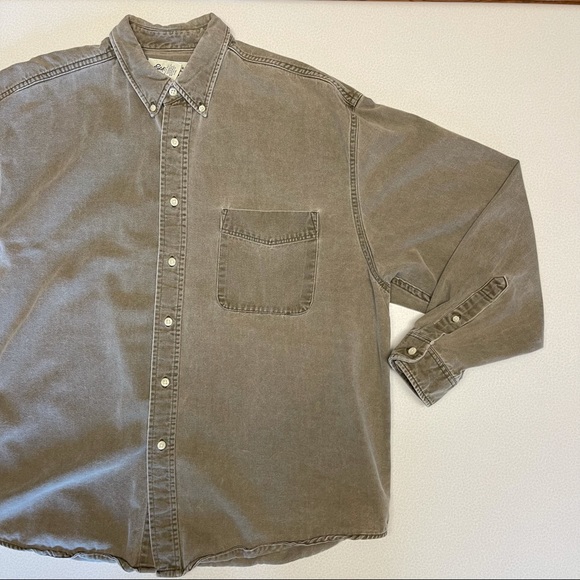 Eddie Bauer Weathered Denim Button Down Shirt- XL. - Picture 4 of 13